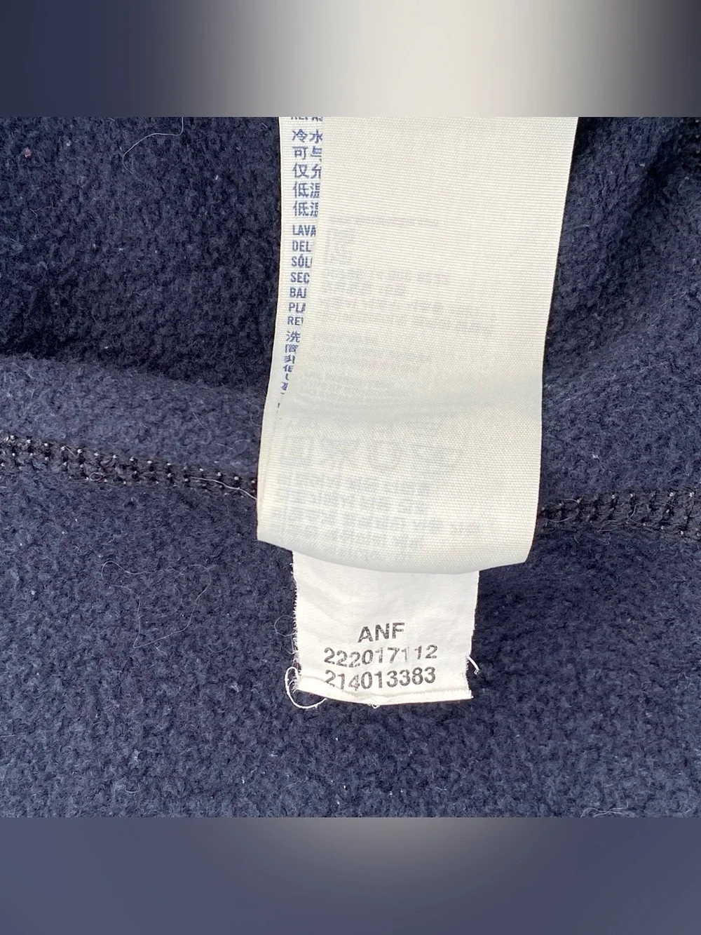 Abercrombie Kids Vintage Navy Zip Up Hoodie Size XL